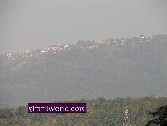 A view of Nahan city from about 10 kilometers. Picture by Amrit Pal Singh Amrit